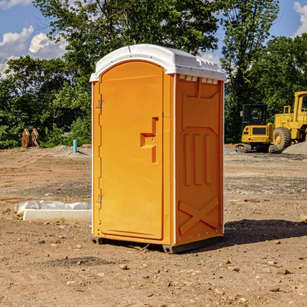 how often are the portable restrooms cleaned and serviced during a rental period in Wheeler